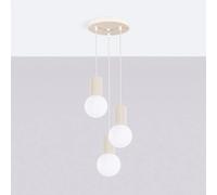 Lampe suspendue HALO 3P beige