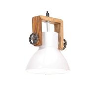 Vidaxl Lampe Suspendue Industrielle 25 W Blanc Rond 19 Cm E27