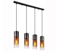 Lampe suspendue lampe de salle à manger lampe de cuisine 4 flammes verre H 156 cm