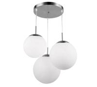 Lampe suspendue lampe de salon boule suspension verre avec abat-jour de différentes tailles, métal, 3x LED 8 W 806lm blanc chaud, DxH 52x80 cm