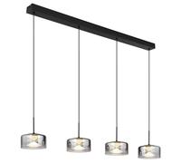 Lampe suspendue lampe de table à manger lampe de salon LED verre fumé H 150 cm