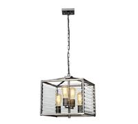 Lampe suspendue lampe suspendue lampe industrielle verre salon lumière argent