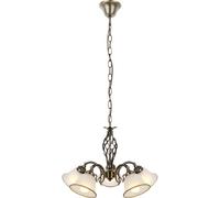 Lampe suspendue lampe suspendue lustre lampe en verre lampe de salle à manger laiton antique, verre métallique, 5 flammes, 5 douilles E27, DxH 60x120 cm