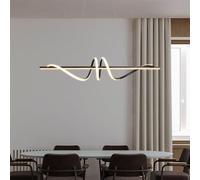 Lampe Suspendue LED Créative Nordique 3000-6000 K, Design Minimaliste, Décoration D'intérieur Moderne, Lustre LED en Fer à Intensité Variable, Idéal pour Un R, Black, White Light