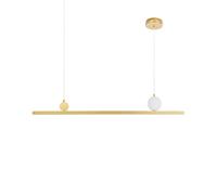 Lampe Suspendue LED en Métal Pendante Géométrique Dorée Alwand
