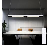Lampe suspendue LED lampe de salle à manger lampe de salon lumière du jour dimmable RGB télécommande à changement de couleur CCT, LED 34W 1300lm 3000-6000K blanc chaud-blanc froid, L 119 cm
