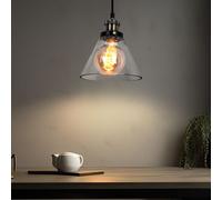 Plafonnier design suspension luminaire suspendu lampe spot IP20 E27 abat-jour verre VTAC 3738