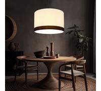 Lampe Suspendue Lustre Table En Noir Blanc 1 à Flammes Rond H 120 CM