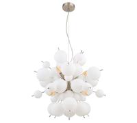 Lampe suspendue plafonnier lampe de salle à manger boules de verre nickel mat