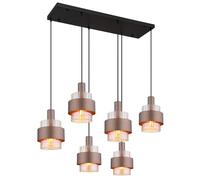 Lampe suspendue plafonnier lampe suspendue lampe de salle à manger verre ambre 6 lampes