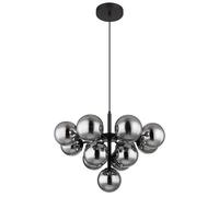 Lampe suspendue plafonnier lampe suspendue verre fumé lampe de salle à manger 13x G9 D 56 cm