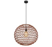 Lampe suspendue plafonnier plafonnier lampe de salle à manger lampe de cuisine, papier métallique noir marron foncé, 1x E27, H 120 cm