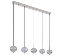 Lampe suspendue pour salle à manger, boules LED en métal chromé transparent CCT