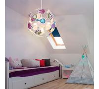 Lampe à suspendre chambre d'enfant Lampe à suspendre château Lampe pour chambre d'enfant fille, plastique, 4x E14 douilles, DxH 35 x 120