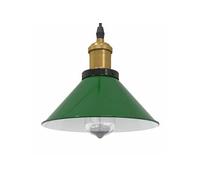 Lampe suspendue réglable hauteur E27 vert brillant Ø 22cm métal, éclairage suspendu, éclairage suspendu de cuisine, 4103445