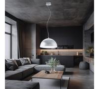 Plafonnier LED 18 watts salon suspension éclairage argent Eglo 92951