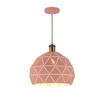 Lampe Suspendue Rose de 8,26 Pouces pour Fille, Joli dôme en Fer E27/E26, Endroit ombragé, éclairage de Plafond, intérieur, Chambre à Coucher, rétro Artistique câblé réglable pour Chambre à Coucher,
