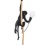 Lampe suspendue Singe en résine - créative - lampe suspendue de chambre réglable noir Noir