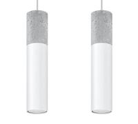 Sollux Lighting Borgio lampe suspendue 2x40 W blanc-béton SL.0648