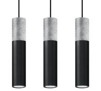 Sollux Lighting Borgio lampe suspendue 3x40 W noir-gris/cendre SL.0652