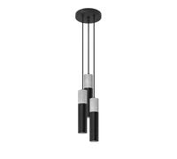 Lampe suspendue Sollux Lighting Borgio 3P Gris TU
