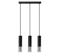 Lampe suspendue Sollux Lighting Loopez 3L Noir TU