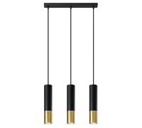 Lampe suspendue Sollux Lighting Loopez 3L Noir TU