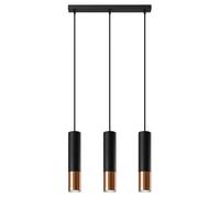 Lampe suspendue Sollux Lighting Loopez 3L Noir TU