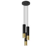 Lampe suspendue Sollux Lighting Loopez 3P Noir TU