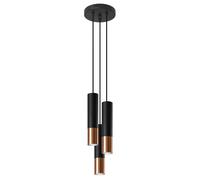 Lampe suspendue Sollux Lighting Loopez 3P Noir TU