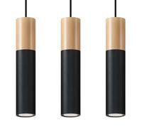 Lampe suspendue Sollux Lighting Pablo 3 Noir TU