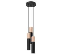 Lampe suspendue Sollux Lighting Pablo 3P Noir TU