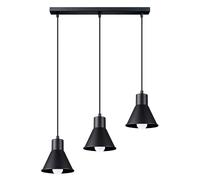 Lampe suspendue Sollux Lighting Taleja 3 [E27] Noir TU