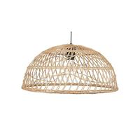 Lampe Suspendue Style Boho Abat-Jour Ouvert en Rotin Naturel Beige Ravine