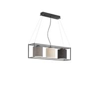 Lampe suspendue suspension lampe de table à manger textile salon lumière 3 flammes L 90cm
