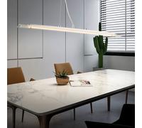 Lampe suspension lampe suspension lampe suspension lampe de salle à manger lampe de table à manger, verre argent dépoli, 1x LED 24W 1280Lm blanc chaud, LxPxH 70x7x120cm