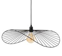 Lampe suspendue, Suspension luminaire en polypropylène coloris noir et métal noi - Longueur 57 x Profondeur 16 x Hauteur 58 cm