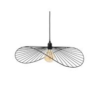 Lampe suspendue, Suspension luminaire en polypropylène coloris noir et métal noi - Longueur 57 x Profondeur 16 x Hauteur 58 cm