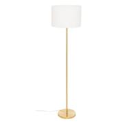 Lampe suspendue, Suspension luminaire ronde en béton blanc et pieds en acier doré - diamètre 37 x Hauteur 150 cm