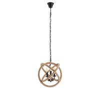 Lampe suspendue suspension lustre rétro lampe de salon corde marron H 150 cm