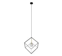 Lampe suspendue suspension salle à manger lumière boule de verre cage métal noir blanc G9