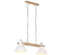 Lampe suspendue - vidaXL - 25 W - Blanc - 2 abat-jour - E27 - 109 cm Blanc G