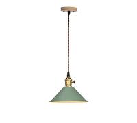 Lampe Suspendue Vintage Industrielle Verte, éclairage Suspendu décoratif enfichable, plafonnier à 1 lumière en Fer, luminaire Suspendu pour Restaurant, Bar, Cuisine, Salle à Manger, lumière 454