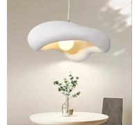 Lampe Suspendue Wabi-Sabi Suspension Fleurs Créatives Lampe À Suspension Moderne Lampe De Table À Manger Style Nordique Lustre Pour Chambre Salon Salle À Manger Cuisine Chambre D'enfants Blanc,30cm