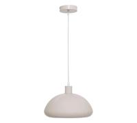 Atmosphera - Suspension Savio Beige - Abat-jour en Acier D27,5cm - Ampoule Non Incluse E27 40W - Luminaire pour Salon, Bureau, Chambre, Cuisine