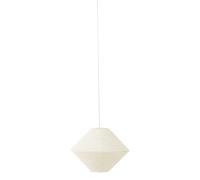 Lampe Suspension en Raphia Soucoupe 35cm Blanc