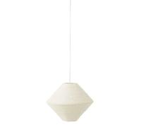 Lampe Suspension en Raphia Soucoupe 40cm Blanc