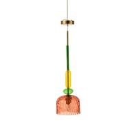 Lampe Suspension en Verre Fiona 160cm Rouge