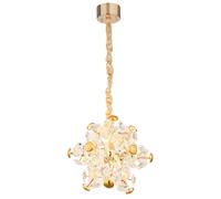 Lampe suspension lampe suspendue plafonnier LED métal couleur or cristaux de verre 40 cm