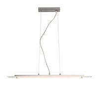 Lampe suspension lampe suspension lampe suspension lampe de salle à manger lampe de table à manger, verre argent dépoli, 1x LED 24W 1280Lm blanc chaud, LxPxH 70x7x120cm